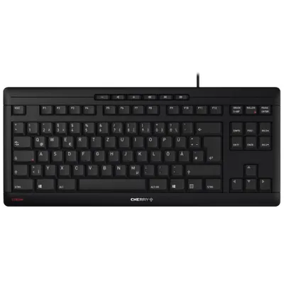 Produktbild von CHERRY STREAM KEYBOARD TKL, Kabelgebunden, USB, Scherenschalter, QWERTZ, Schwarz
