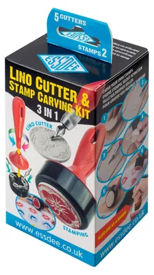 Obrázek produktu pro ESSDEE sada pro linoryt 3v1 / 5 různých rydel a 2 samolepící lina