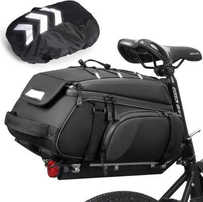 Produktbild von Famanu Fahrradtasche 4-in-1 wasserdicht 15L mit Rucksackfunktion und reflektierenden Elementen