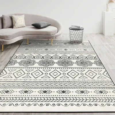 Immagine prodotto di Tappeto da esterno resistente alle intemperie, 200x300 cm, color crema, motivo geometrico