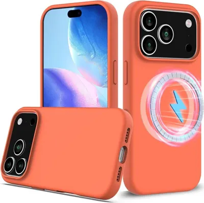 Produktbild von iPhone 17 Pro Max Hülle - Coverup Liquid Colour Back Cover - MagSafe Compatible - Orange