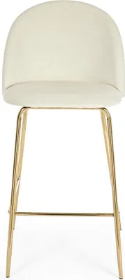 Produktbild von 2er Set Barhocker Carry 51 x 55 x 15 cm Stahl und Polyester Weiß Hocker Sitz Neu