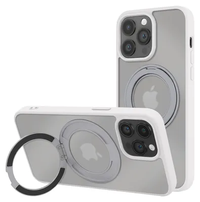 Obrázek produktu pro Avizar, kryt MagSafe pro iPhone 14 Pro Max, hybridní design s prstovým stojánkem, bílá barva