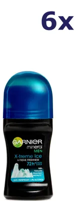 Produktbild von 6x Garnier Roll-On 50 ml für Männer Xtreme Ice Deodorant