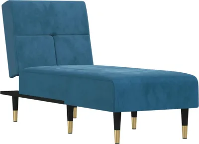 Obrázok produktu pre vidaXL Chaiselongue Blau Samt