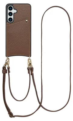Imagen del producto de Funda para teléfono Nova con cordón y tarjetero para Samsung Galaxy S25 / S24 - Mocha Brown