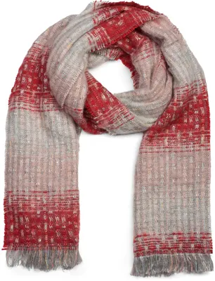Immagine prodotto di styleBREAKER Sciarpa da donna con motivo a righe, paillettes e frange corte, inverno, stola 01017114