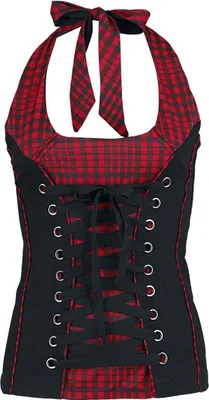 Produktbild von EMP Special Collection Damen Corded Chest schwarz/rot L