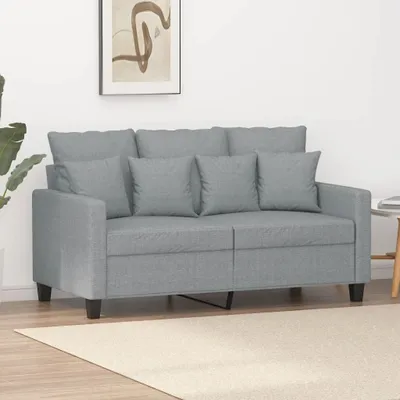 Produktbild von Cloris Designermöbel 2-Sitzer-Sofa Hellgrau 120 cm Stoff 2024 Neu