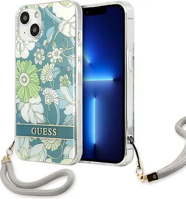 Immagine prodotto di Guess Guhcp13Shflsn Iphone 13 Mini 5,4Zielony/Verde Custodia rigida con cinturino a fiori