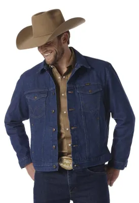 Produktbild von Wrangler Western-Jeansjacke für Herren, ungefüttert, Cowboy-Schnitt, Denim, L