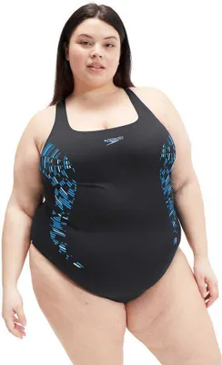 Image de Speedo Placement Medalist + Maillot de bain noir UK 46 Femme Noir UK 46