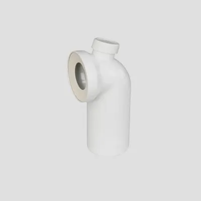 Produktbild von SANIT WC-Anschlussbogen 90Gr zusätzlicher Stutzen weiß  58.110.01..0000