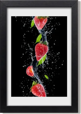 Produktbild von Bild 20x30 MDF-Rahmen, Wandkunst Erdbeeren