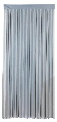 Deurgordijn grijs-wit 90x200 cm, insectenwerend, Streifen