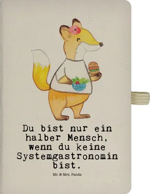 Produktbild von Mr. & Mrs. Panda Tagebuch Systemgastronomin Herz - Transparent - Geschenk, Reisetagebuch, Schreibheft, Skizzenbuch, Journal, notizbuch