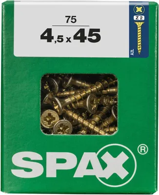 Produktbild von Spax Universalschrauben 4.5 x 45 mm PZ 2 - 75 Stk.
