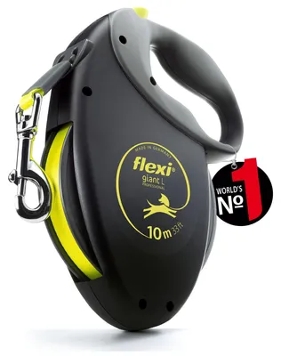 Productafbeelding van FLEXI SPECIAL GIANT L, automatisch hondenriem, neonband, 10 meter, geschikt voor honden tot 50 kg