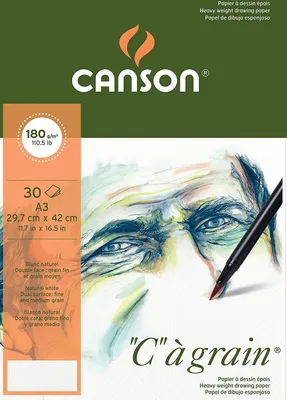 Image de CANSON Bloc de papier à dessin "C" à grain DIN A3 180 g/qm 30 feuilles