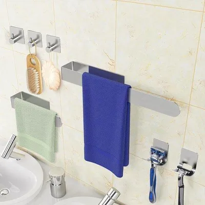 Immagine prodotto di Set portasciugamani da 7 pezzi, acciaio 304, bagno, accessori per la cucina
