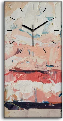 Produktbild von Küche Wohnzimmer Wand Leinwand Uhr 30x60 Malerei Abstrakte Kunst Lippen - schwarze Hände