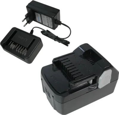 Produktbild von Trade-Shop Li-Ion Akku 18V / 4000mAh + Ladegerät Netzteil für Hitachi WF18DSL WH18DBAL2 WH18DBDL WH18DDL WH18DSAL WH18DSDL WH18DSL / Angebot im Set