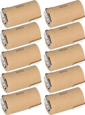 Image de 10x Panasonic Akku Sub-C 1.2V 3000mAh PBK300SCEY1 PP NiMH Z-Lötfahne