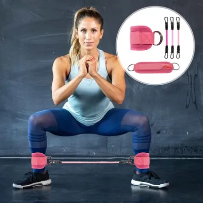 Produktbild von Einstellbare Widerstandsbänder für die Knöchel für das Gesäßtraining zu Hause, beim Training, im Fitnessstudio und in der täglichen Fitnessroutine