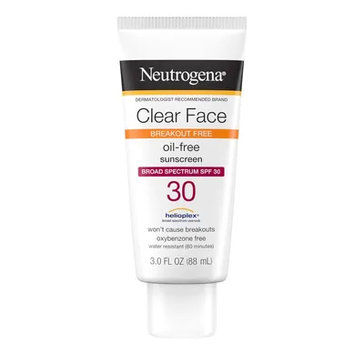 Produktbild von Neutrogena Clear Face Sonnenschutz Lotion SPF 55 – Öl- und Duftstofffrei, 89 ml - Neutrogena Clear Face Liquid SPF 30, 89 ml / 3 oz.
