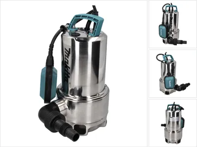 Produktbild von Makita PF 0610 Elektro Tauchpumpe Klar- Schmutzwasser 550 Watt 10.800 l/h 5 m Tiefe