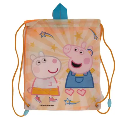 Immagine prodotto di Borsa da ginnastica Peppa Pig borsa sportiva per bambini borsa a tracolla per la scuola