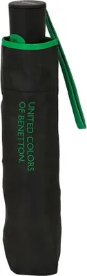 Produktbild von Benetton Mini Automatik-Taschenschirm mit Hülle Schwarz