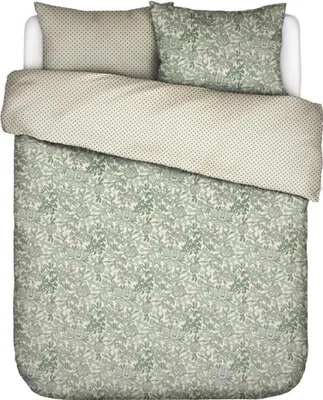 Produktbild von Essenza Satin Bettwäsche-Garnitur Ophelia Farbe Greenish Größe 155x220+80x80