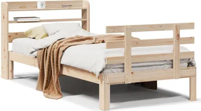 Image de vidaXL Cadre de lit avec tête de lit sans matelas 90x190 cm