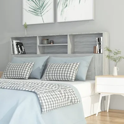 Immagine prodotto di Testiera con ripiani Grigio Sonoma 160x19x103,5 cm , Testiere Design 2024