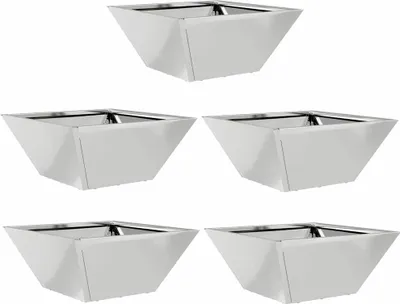 Image de vidaXL Pot de jardin 5 pcs argent 35 x 35 x 15 cm