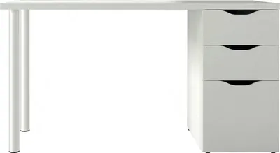 Immagine prodotto di Dmora Scrivania Abol 60x138x74h cm Bianco, Modulabile Un'anta