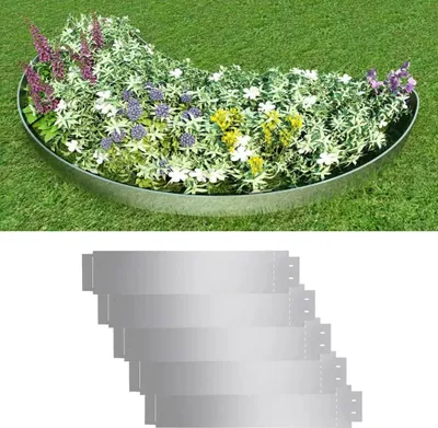 Produktbild von Möbel Rasenzäune 5 Stk. Verzinkter Stahl 100x19 cm - Beeteinfassungen &33161