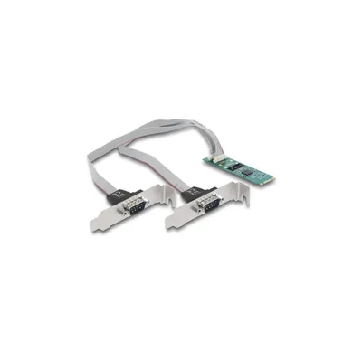 Produktbild von DeLOCK M.2 Karte zu 2 x Seriell RS-232 DB9 mit Standard und Low Profile Slotblenden, PCIe, RS-232, PCIe 2.1, RS-232, Männlich, Männlich