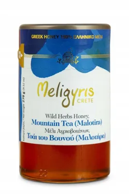 Produktbild von Meligyris Honig 270 g aus Kreta Sideritis Natürlich – Malotira, Bergtee