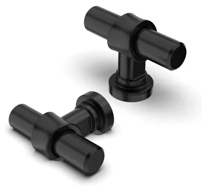 Image de 10 boutons d'armoire, boutons de tiroir, boutons de porte de cuisine, ferrures d'armoire, noir mat