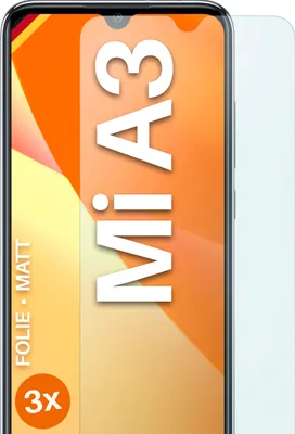 Produktbild von moex® 3x Schutzfolie kompatibel mit Xiaomi Mi A3 - Displayschutzfolie Anti Reflex Folie, Matt