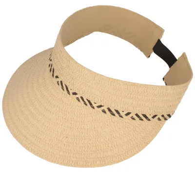 Fiebig knautschbarer breiter Visor aus Borte in beige