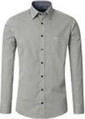 Produktbild von Casa Moda Herren Freizeithemd Grün gemustert Comfort Fit mit Kent Kragen