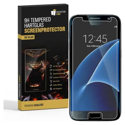A product box for a screen protector is shown next to a smartphone with a screen protector applied.