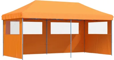 Immagine prodotto di The Living Store Tenda per feste pieghevole pop-up con 3 pannelli laterali arancione