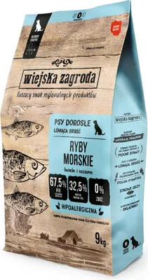 Produktbild von WIEJSKA ZAGRODA Meeresfische Crunchy M - Trockenfutter für Hunde - 9 kg