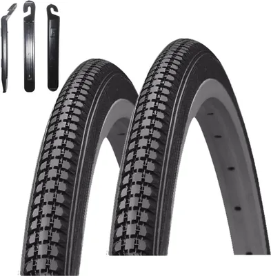 Produktbild von Angebot-Set / 2 x Kenda K-103 27" Fahrradreifen Fahrradmantel in Schwarz 32-630 (27 x 1 1/4) inkl. 3 Reifenheber