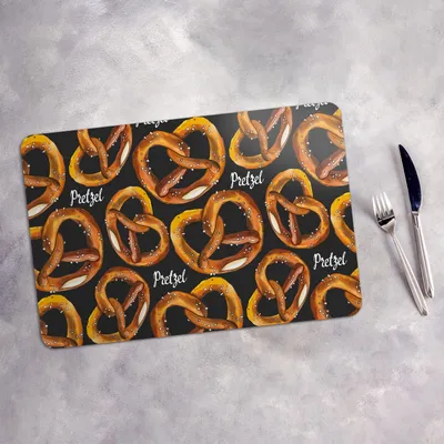 Produktbild von Tischset 6x45x30 cm Platzset Tischmatte Platzmatte Untersetzer - Brezel Snack