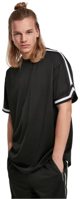 Produktbild von Urban Classics Herren T-Shirt Oversized Stripes Mesh Tee, Kurzarm T-Shirt für He